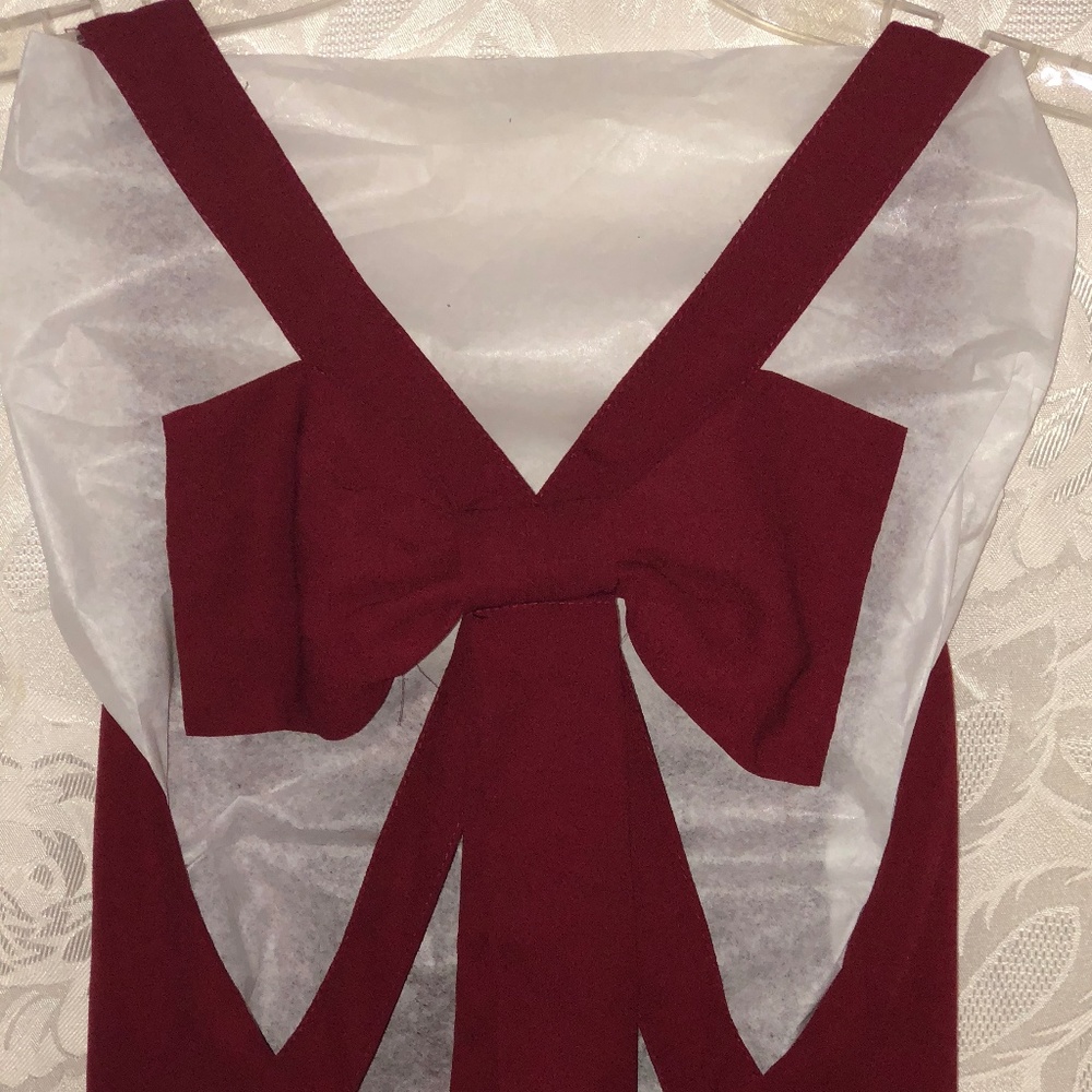 Burgundy Mini Flare Dress